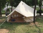 Round Circle Cotton Bell Style Outdoor Canvas Tent For Garden , Prairie , Desert