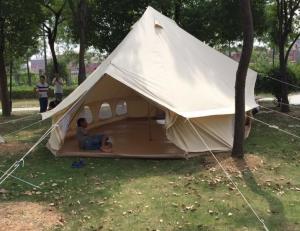 Quality Round Circle Cotton Bell Style Outdoor Canvas Tent For Garden , Prairie , Desert wholesale