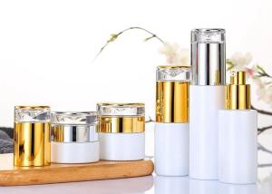 Quality Pearl White 20-120ml Luxury Cosmetic Bottle Set 30g Face Cream Jar Recyclable wholesale