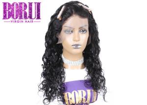Quality Double Weft Natural Wave 350g Full Lace Human Wigs wholesale