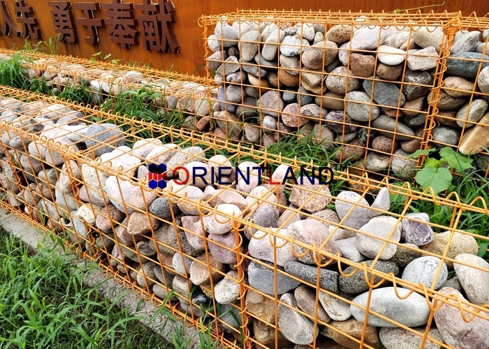 PVC coated Welded Mesh Gabion Baskets Feature Wall 50cm Hight