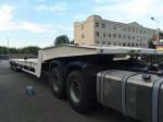 Wabco Relay Valve Steel Four-Axle 80ton Lowbed Trailer for Oversized Cargo
