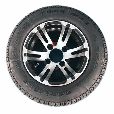 Black Finishing Electric Golf Cart Parts Pneumatic Rubber Wheels Environmental