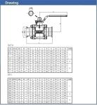 3 pcs Non retention Sanitary Ball Valve disasembly full port , SS316L , 2 INCH