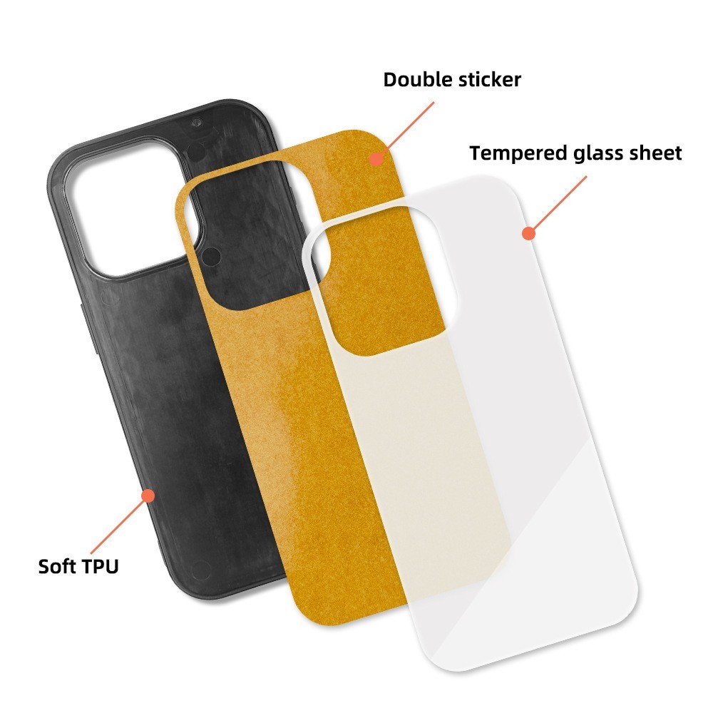 DIY Custom Tempered Glass Sublimation Phone Case For IPhone 16