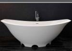 Artificial Stone Freestanding Soaking Bathtub Heat Retention