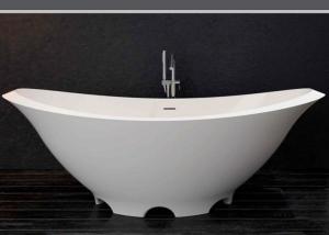 Quality Artificial Stone Freestanding Soaking Bathtub Heat Retention wholesale