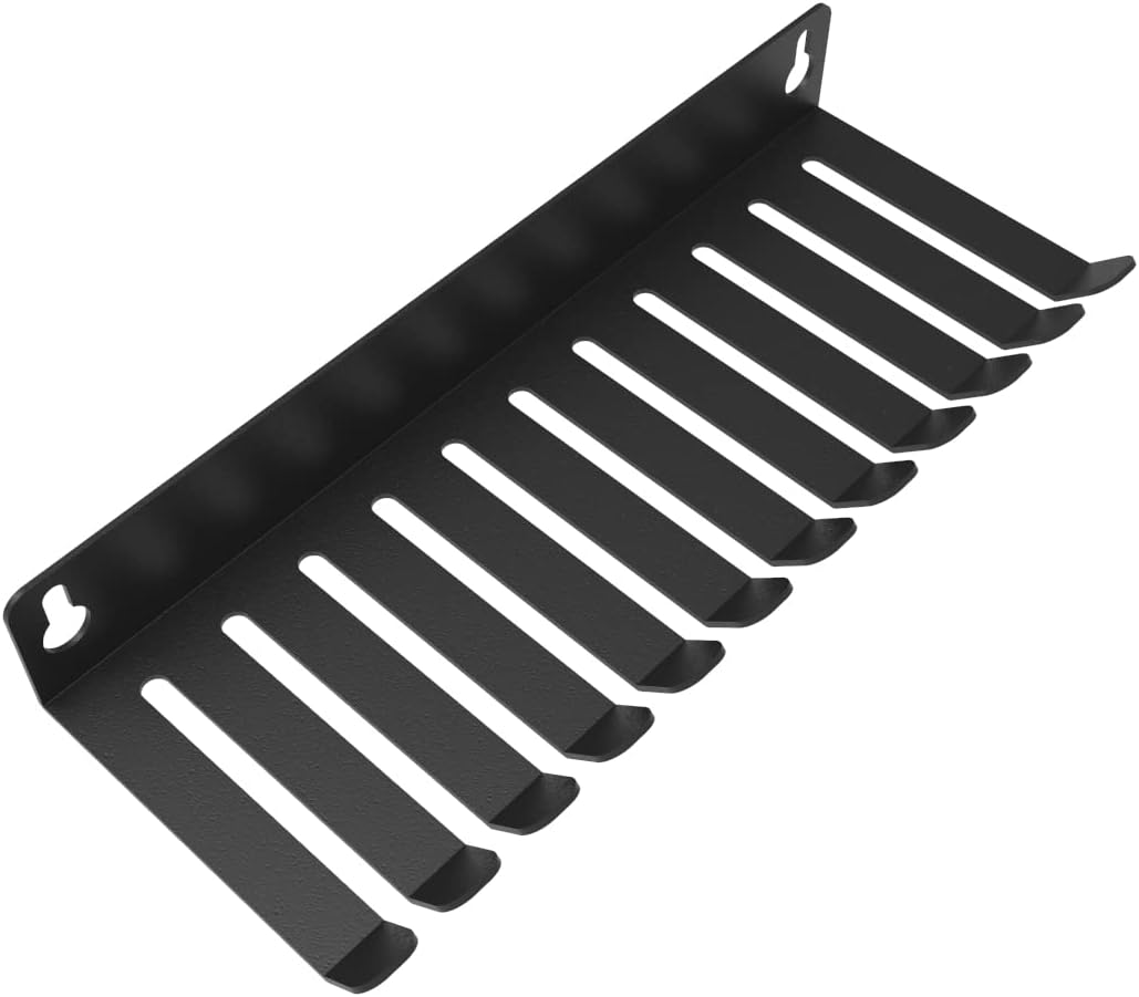 11 Cable Slots Wall Mountable Cable Hanger and Rack Organizer with Solid Power Coating