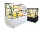 Curved Glass Cake Display Chiller Commercial Bakery Showcase Counter