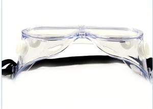 Quality Clear Lightweight Disposable Protective Goggles Ergonomic Curved Design wholesale