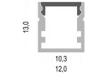 LED Strip aluminum profile Width12*height13mm LED Strip Housing suit for 10mm