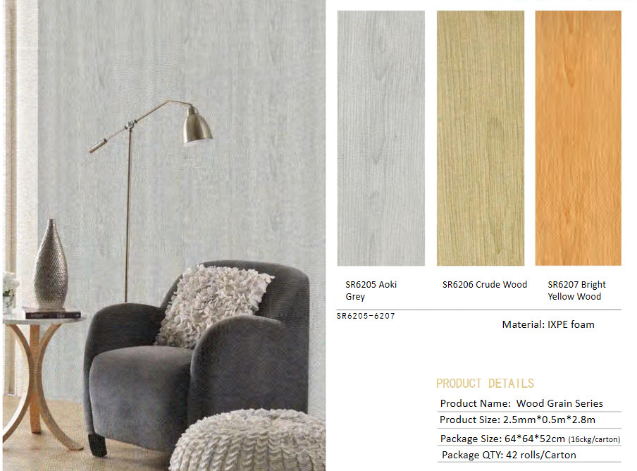 Multiple Colors Odorless Self Adhesive Pe Foam Wallpaper For Home Decoration