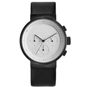 Quality ODM Leather Strap Wrist Watch 24cm Chronograph Black Leather Strap Watch wholesale