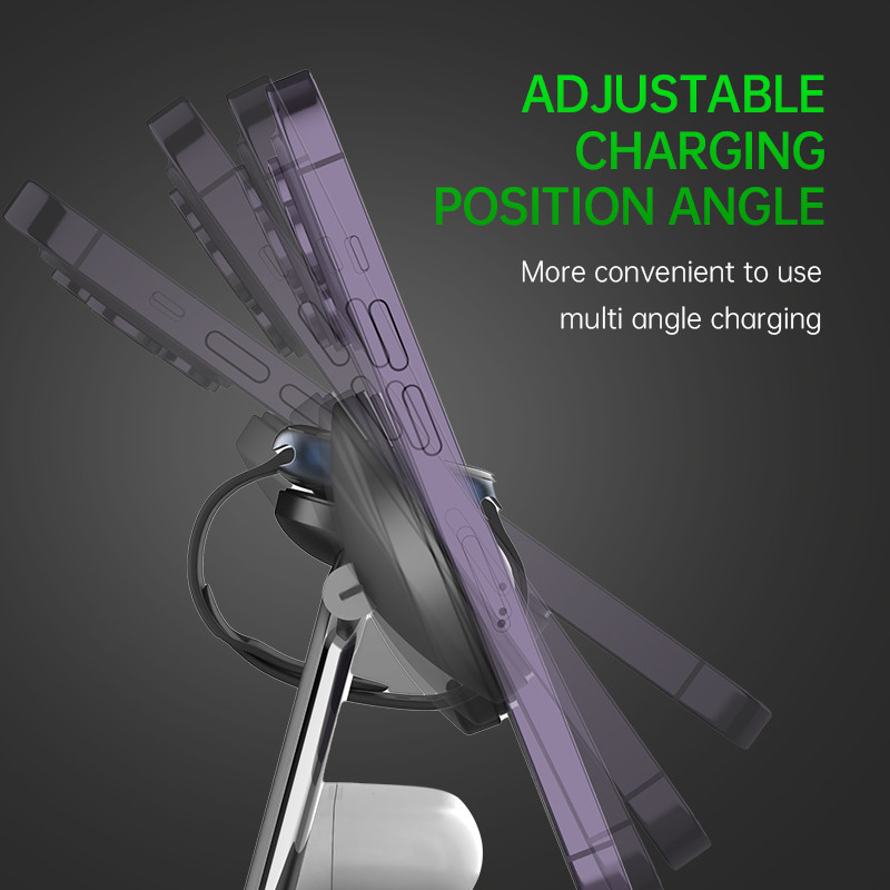 T256 Desktop All In One Wireless Charging Station with Night Light and Touch Switch
