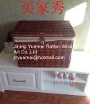 willow storage basket with cover and mat laundry basket larget style