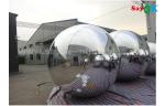 Gold Mirror Ball Lightweight Silver Dia 2m Inflatable Balloon For Advertising