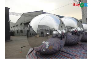 Quality Gold Mirror Ball Lightweight Silver Dia 2m Inflatable Balloon For Advertising Easy To Carry wholesale