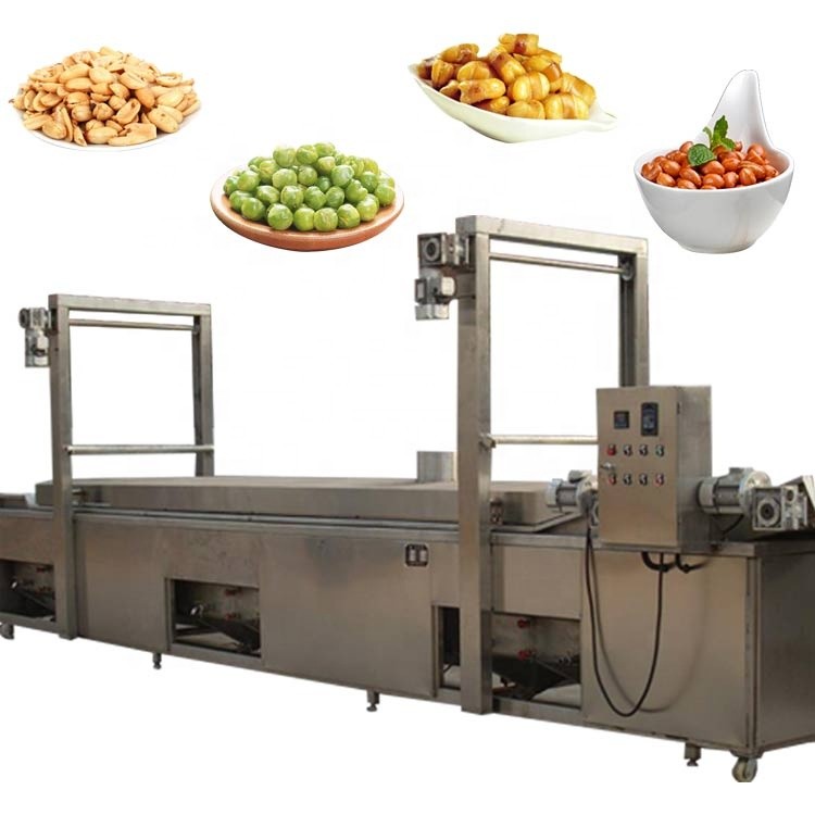 Meatballs Chicken Double Belt Continuous Frying Machine Sus304 1000kg/H