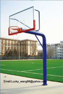 Buried round tube basketball stand -outdoor training type