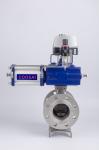 Abrasion Resistant V Notch Ball Valve For Automatic Process Industry
