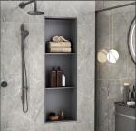Double Shelf Shower 316 Stainless Steel Niche In PVD Matte Black Color Coated