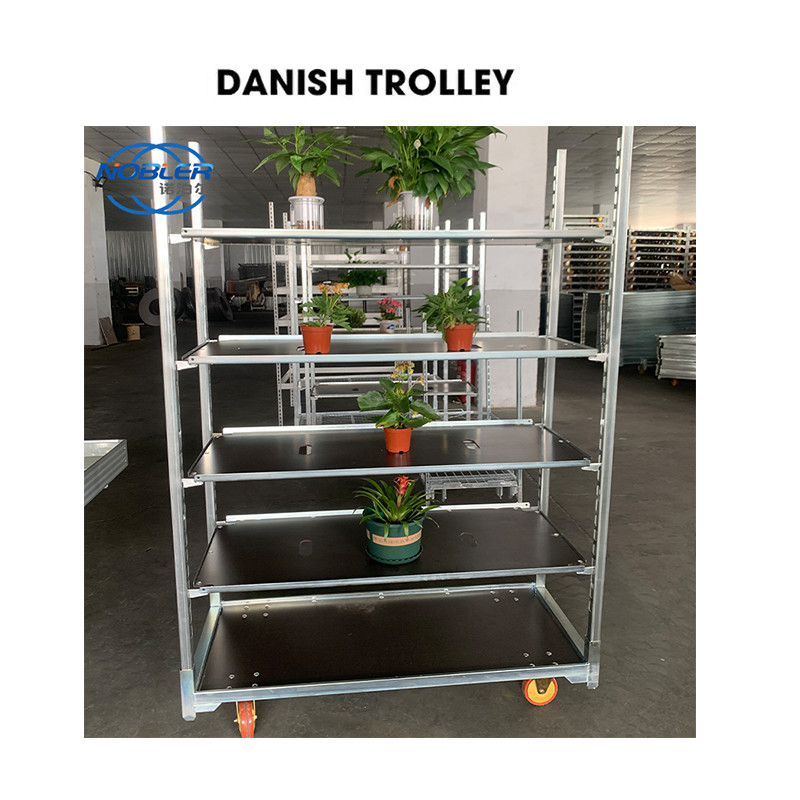Easy Assemble Durable Dutch Flower Trolley For Greenhouse