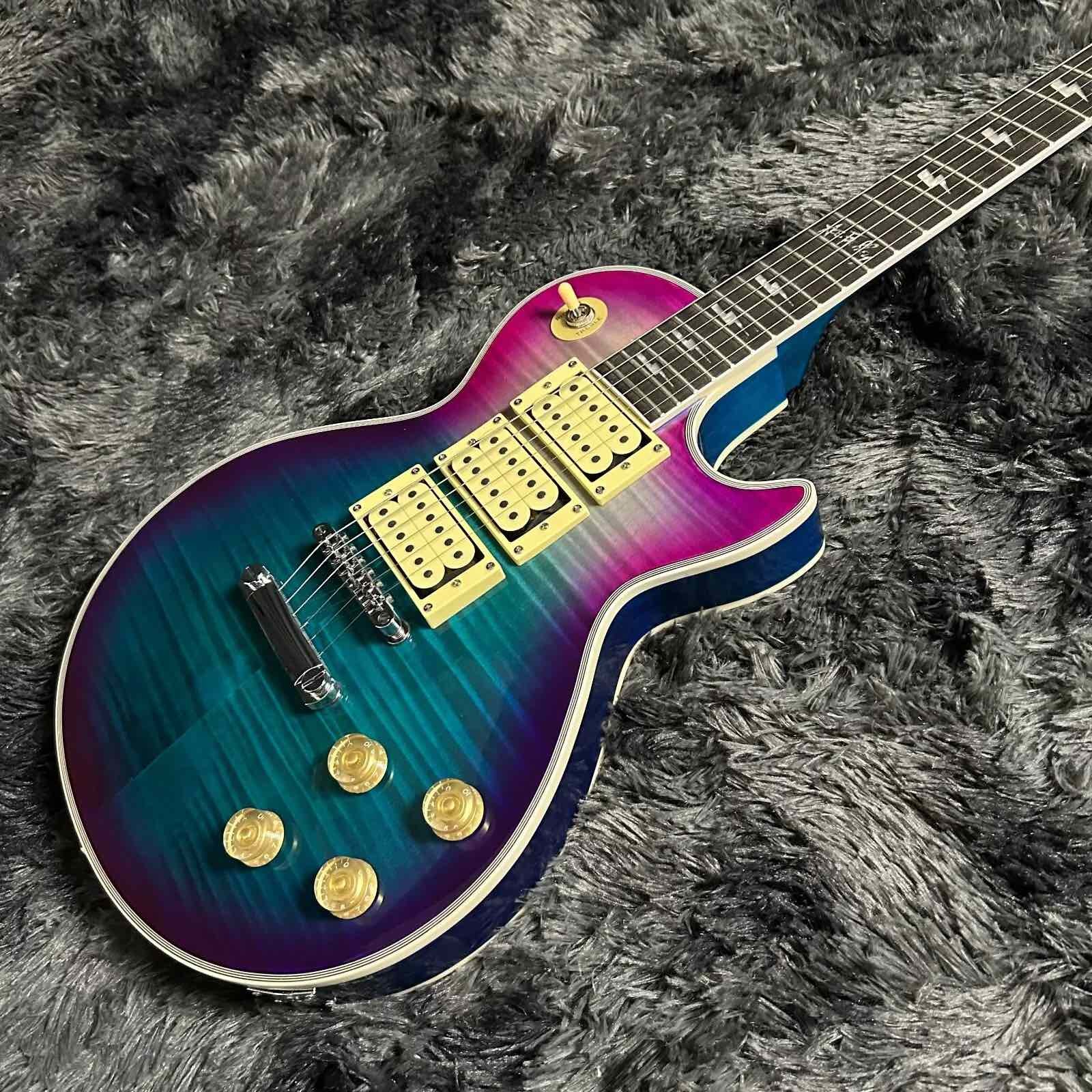 Custom GB Style Flamed Maple Top Ace Frehley Electric Guitar Mahogany Body Rosewood Fretboard 6 Strings