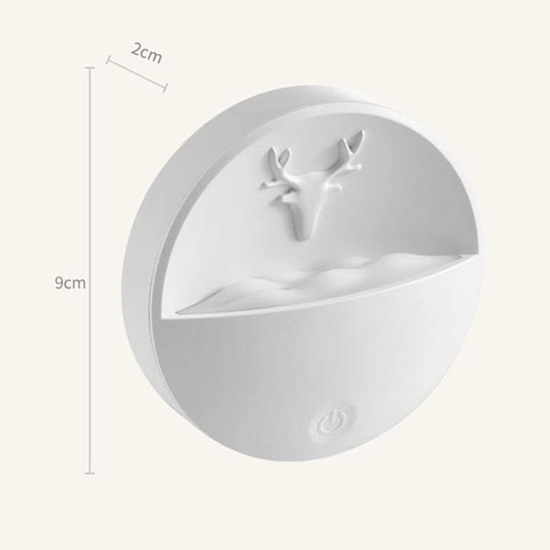 USB Rechargeable Motion Sensor Light, Dimmable USB rechargeable deer shape fragrance soft touch wall light