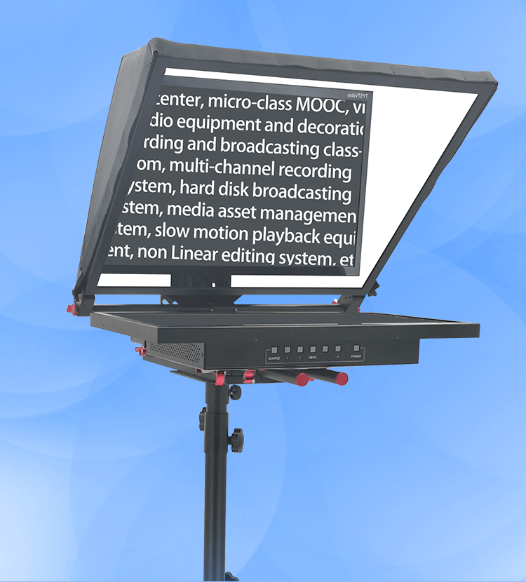 Supported Language 21" Studio Teleprompter for Professional TV Broadcast from TYSTVideo