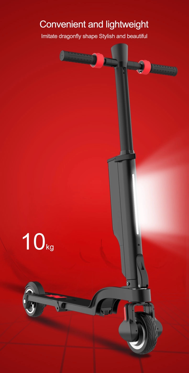 Lightweight Powerful Electric Scooter 250W Li Ion Battery 100KG Max Load