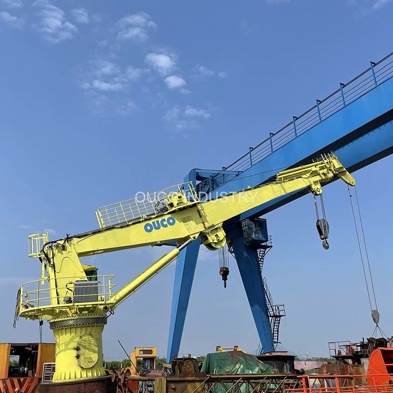 1.5t 36.6m Offshore Pedestal Crane Telescopic Boom Hydraulic Pedestal Mounted