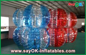 Quality Inflatable Garden Games Red And Blue PVC / TPU Bumper Ball Bubble Football For Adult / Children Playing wholesale