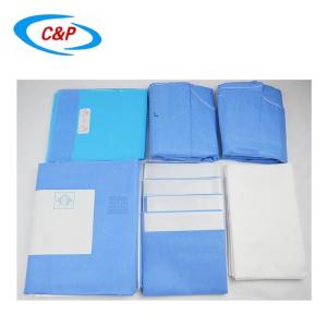 Quality Blue SMS Disposable Angiography Surgical Drape Kit For Hospital Manufacturer wholesale