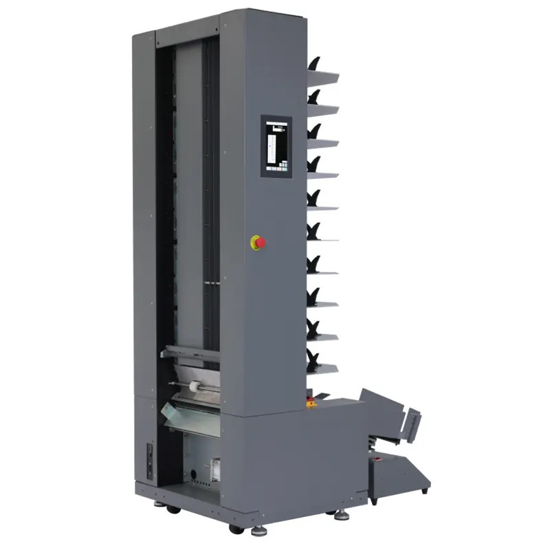 10 Trays Air Suction Automatic Paper Sheet Book Booklet Gathering Machine Equipment