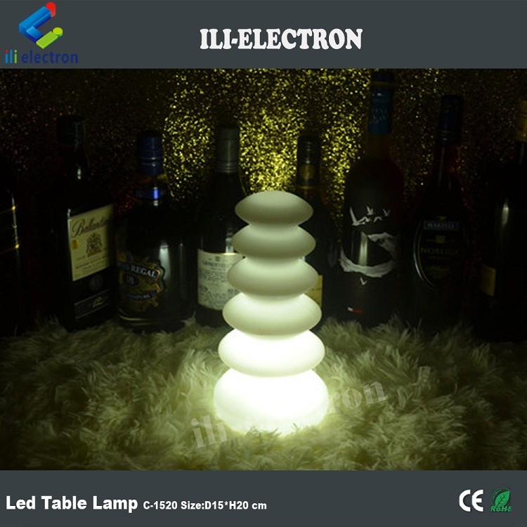 16 colors changing plastic led table lamps