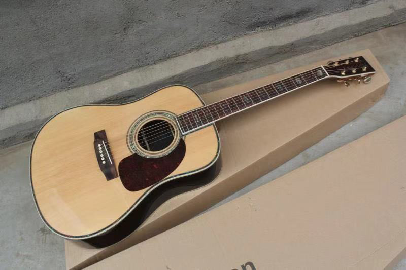 Custom guitar factory Top Quality Solid Spruce Top Rosewood Back & Sides Acoustic D45 guitar
