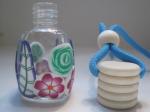 5ml car hanging perfume bottle with polymer clay designs.