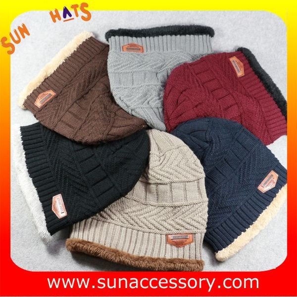AK17018 Sun Accessory advertising winter knitted beanie hats for mens,Logo can be added