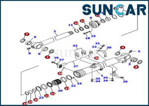 Quality 707-99-37150 Excavator Bucket Cylinder Seal Kit Fits Komatsu PC160LC-7E0 Machinery Repair Kit wholesale