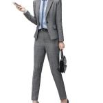Fashion Slim Striped Suit for Women Autumn Office Lady Business Blazer Coat Plus