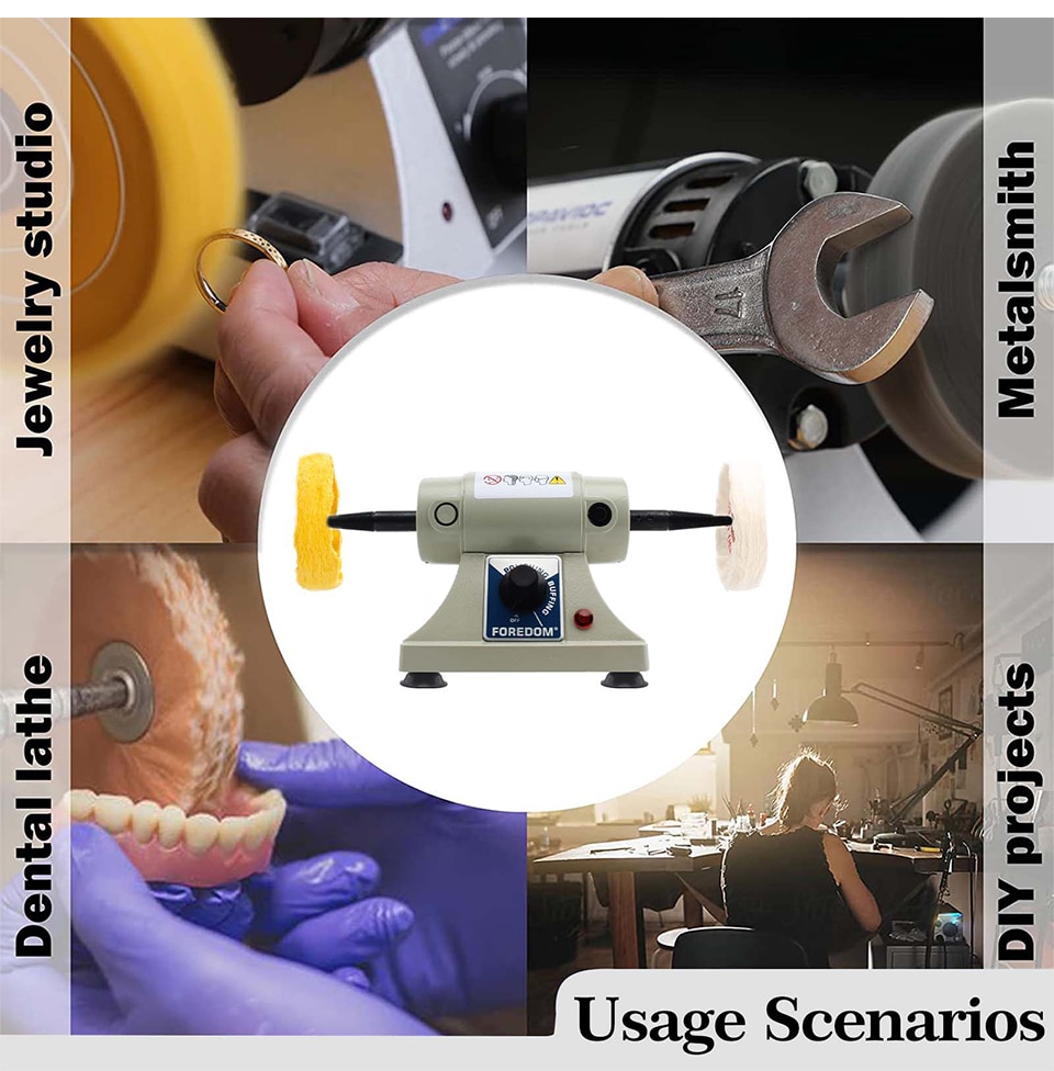DM-3 Foredom Motor Jewelry Polishing Machine 180W Adjustable Speed