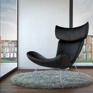 Quality Modern leather imola designer chair easy chair with ottoman living room home furniture leisure single sofa chair wholesale