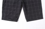 100% Cotton Chino Plaid Shorts Outfit Men Navy Black For Sports