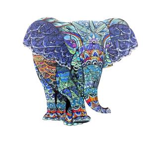 Quality Animal Shaped Colorful Floor Wooden Elephant Jigsaw puzzle for 3 year olds wholesale