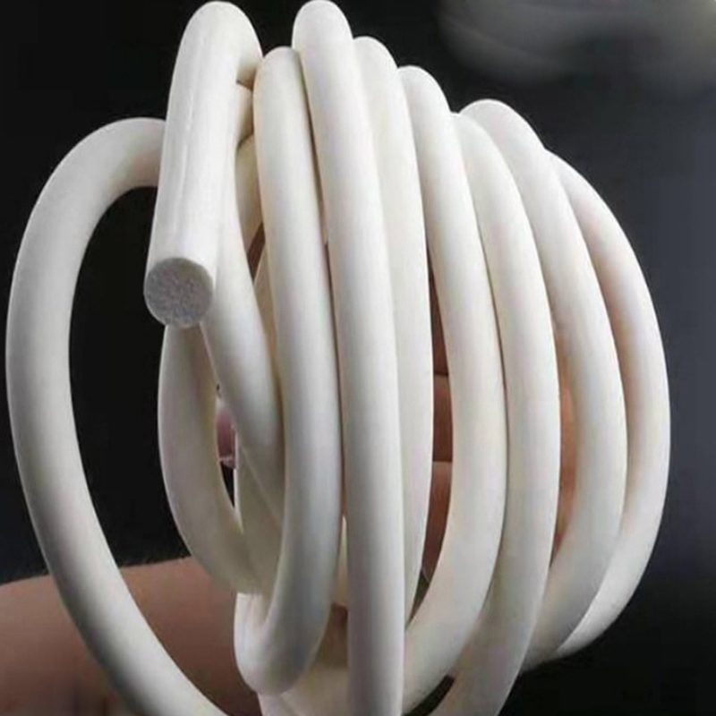 Round Black White Silicone Foam Sealing Strip with Diameter 1-12mm