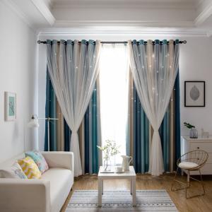 Quality Jacquard Curtain Home Textile Fabric Solid Color Shower Curtain wholesale