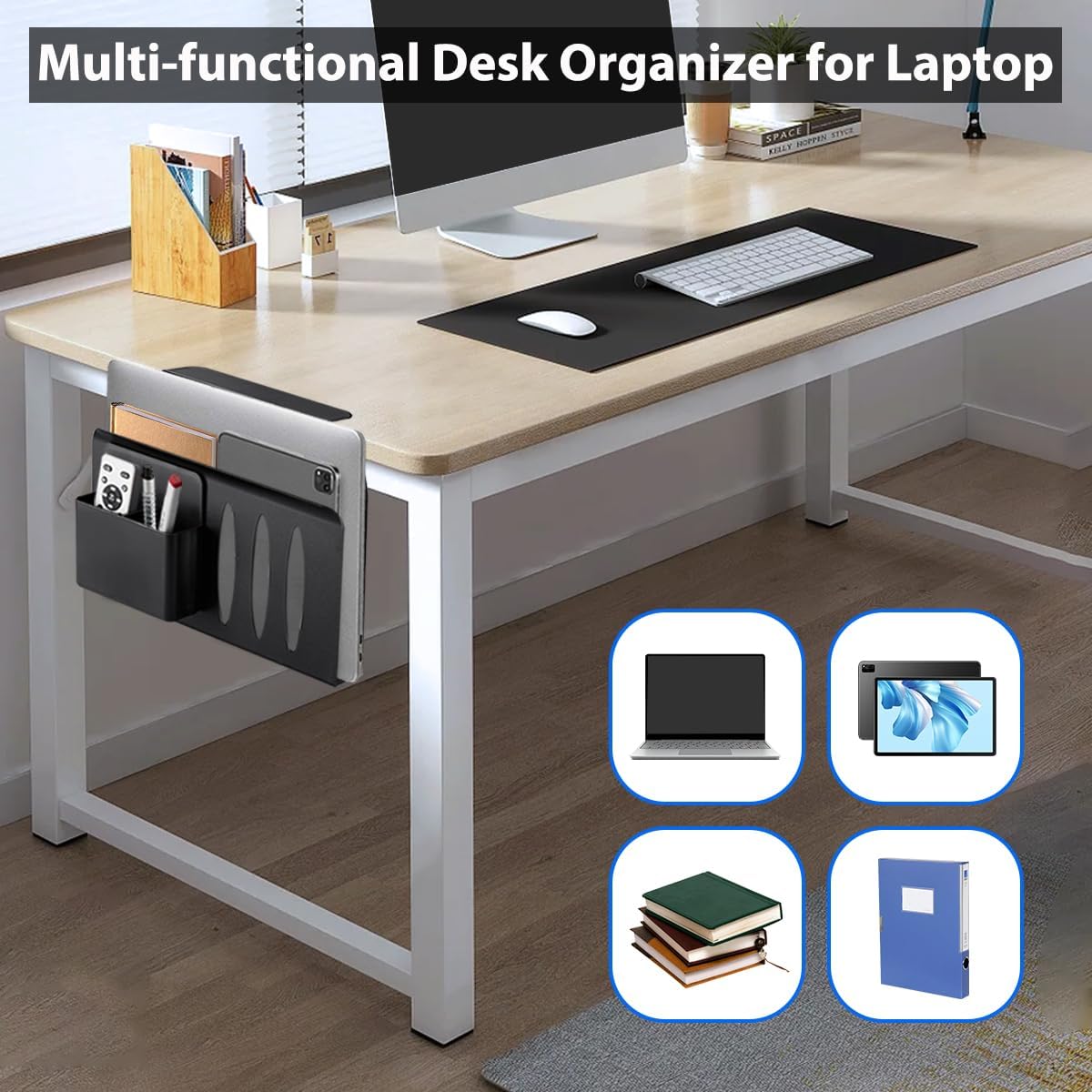 Clamp-On Desk Shelf Standing Desk Drawer with Storage Drawers No Drilling Attachment