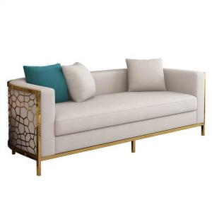 Quality Luxury Gold Stainless Steel Lovest Sofas Sectionals Club Sofa Set Furniture wholesale