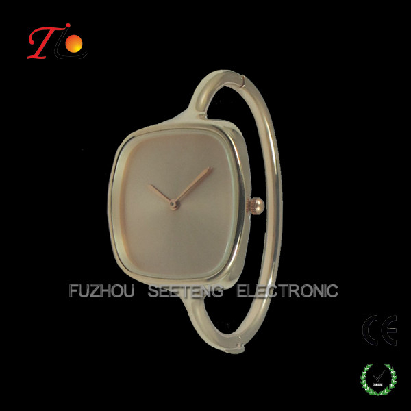 Charming Vintage watches ladies Bracelets watches with rose gold metal bracelet and gunuine leather band