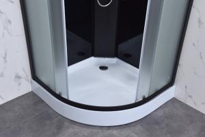 Quality 800x800x1900mm Black Bathroom Shower Enclosures 6mm wholesale